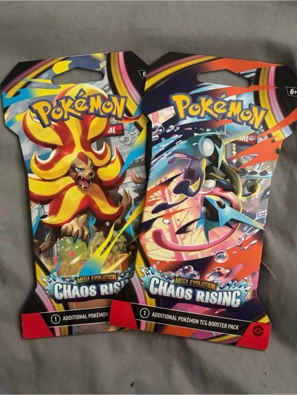 Pokemon mega evolution chaos rising sleeved booster pack lot of 2